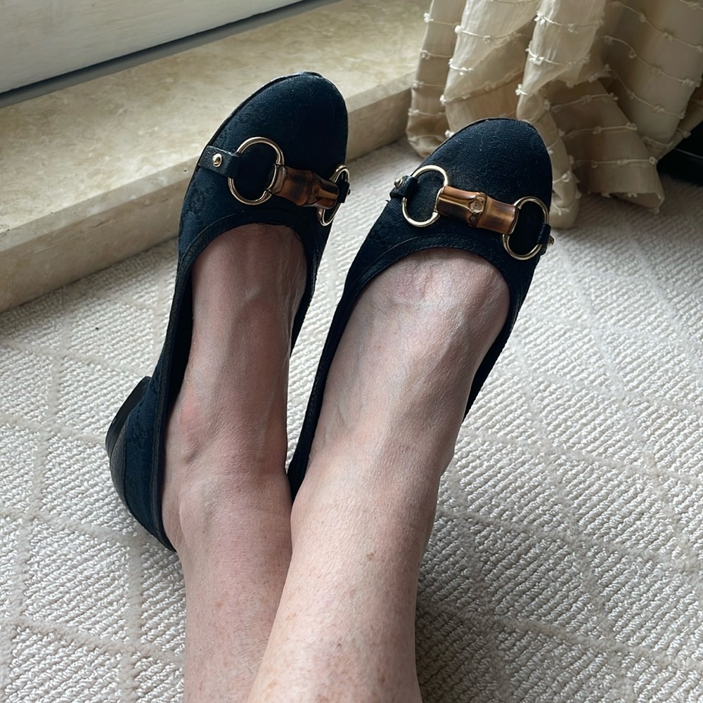 Gucci GG monogram Horsebit ballerina flats